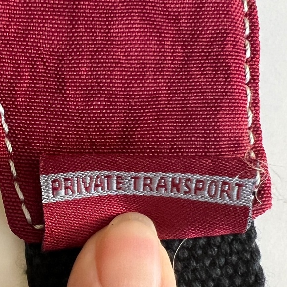 Kipling Deep Red Waist Belt Sporty Fanny Pack Crinkled Nylon Bag Vtg - Picture 10 of 13